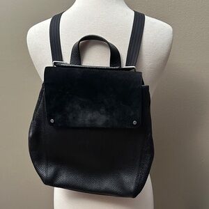 Treasure and bond, black leather backpack, mint condition
